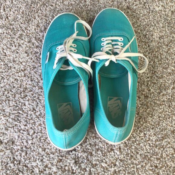 Vans sneakers women's size 8 Turquoise Blue - Picture 7 of 15